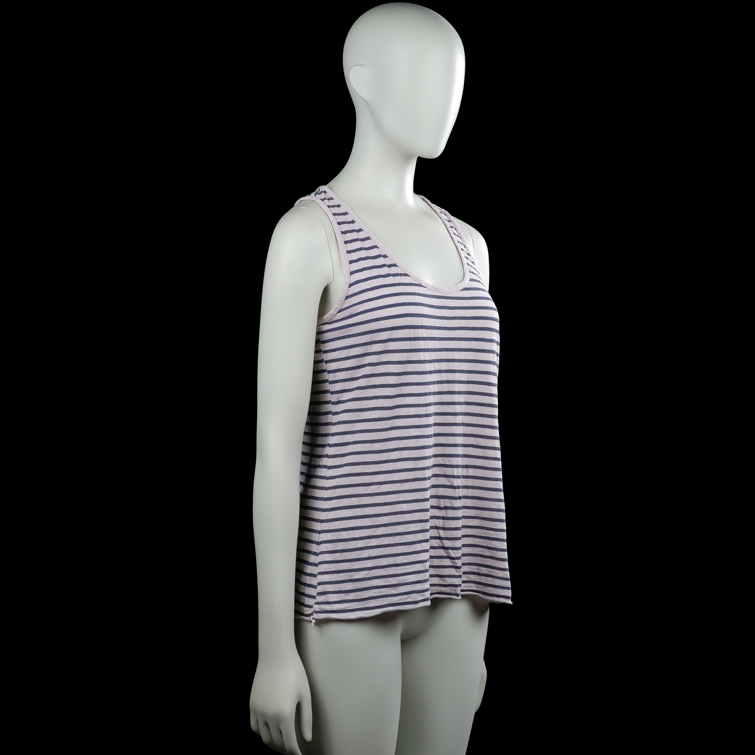 Tank top - White & Navy - Size M