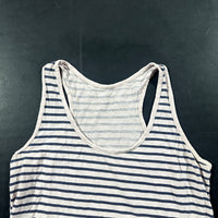 Tank top - White & Navy - Size M