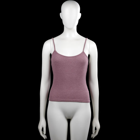 Shein - Tank top - Purple - Size XS - Purple solid camisole top with thin shoulder straps and a scoop neckline. Straight hem with no visible closures.