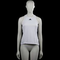 Adidas - Sports top - White & Light Gray - Size M - Sleeveless top in white with light gray side panels and a round neckline. Features a racerback and a straight hem.