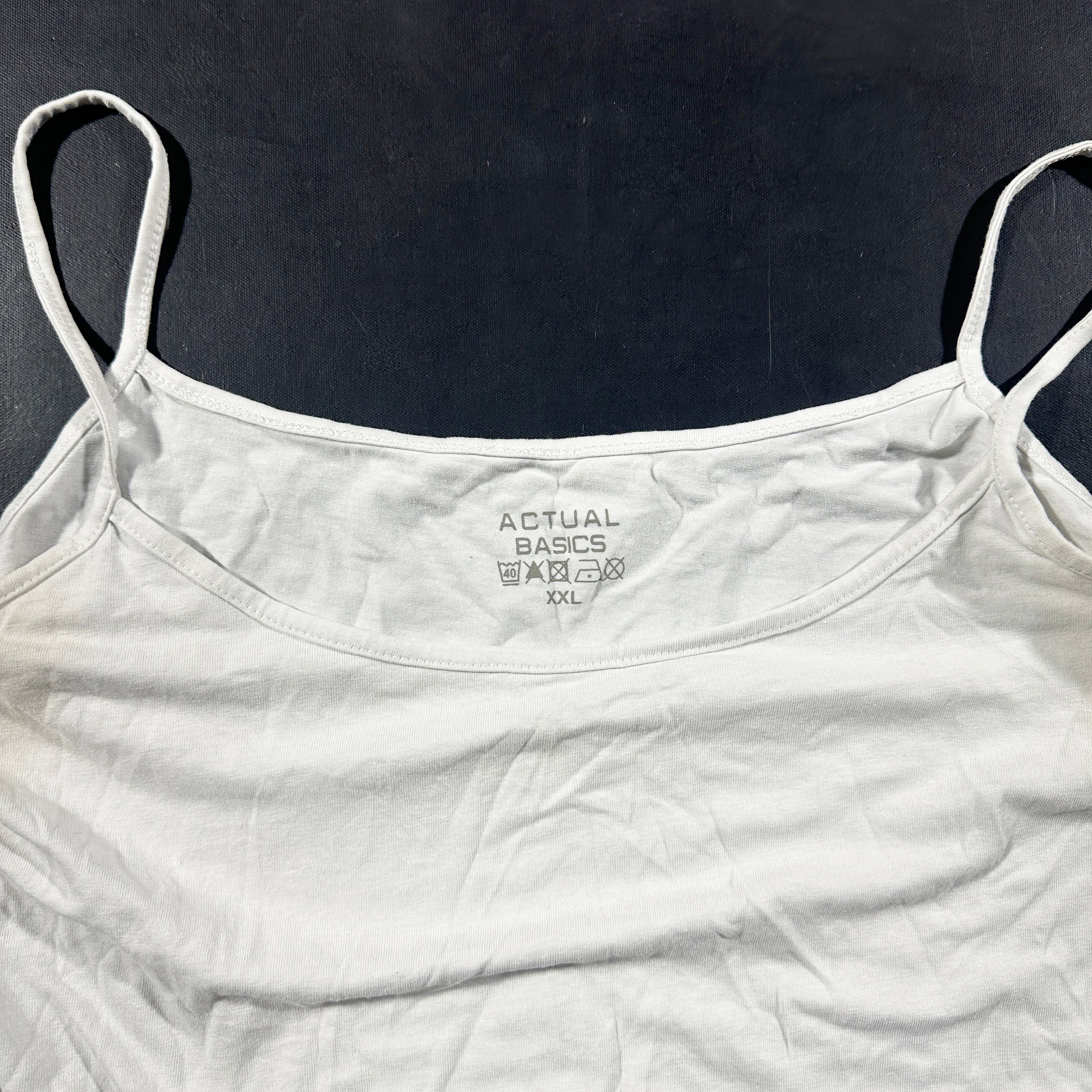 Tank top - White - Size XXL