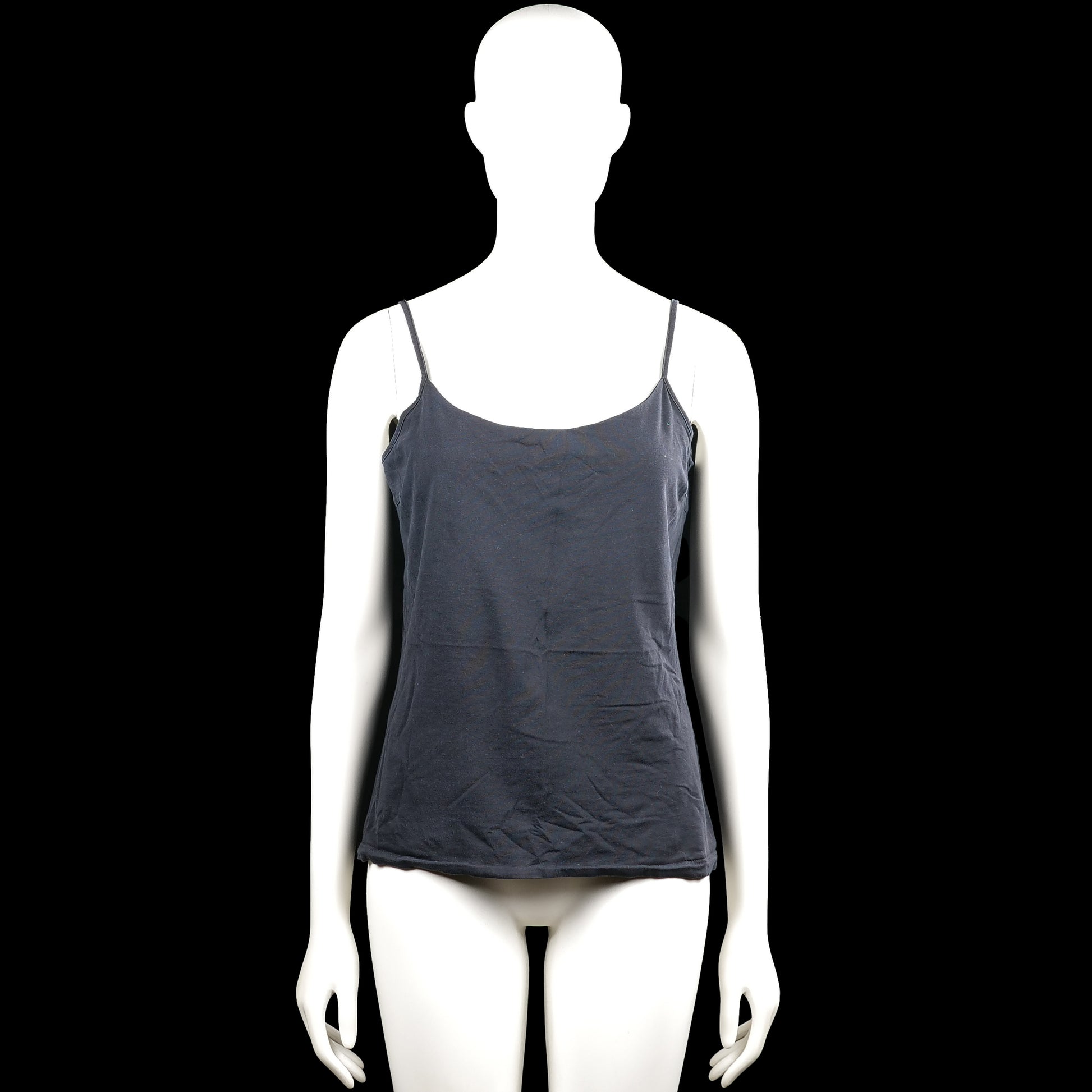 Basic You - Tank top - Charcoal - Size L - Charcoal solid camisole with thin shoulder straps and a scoop neckline. Straight hem with no visible closures.