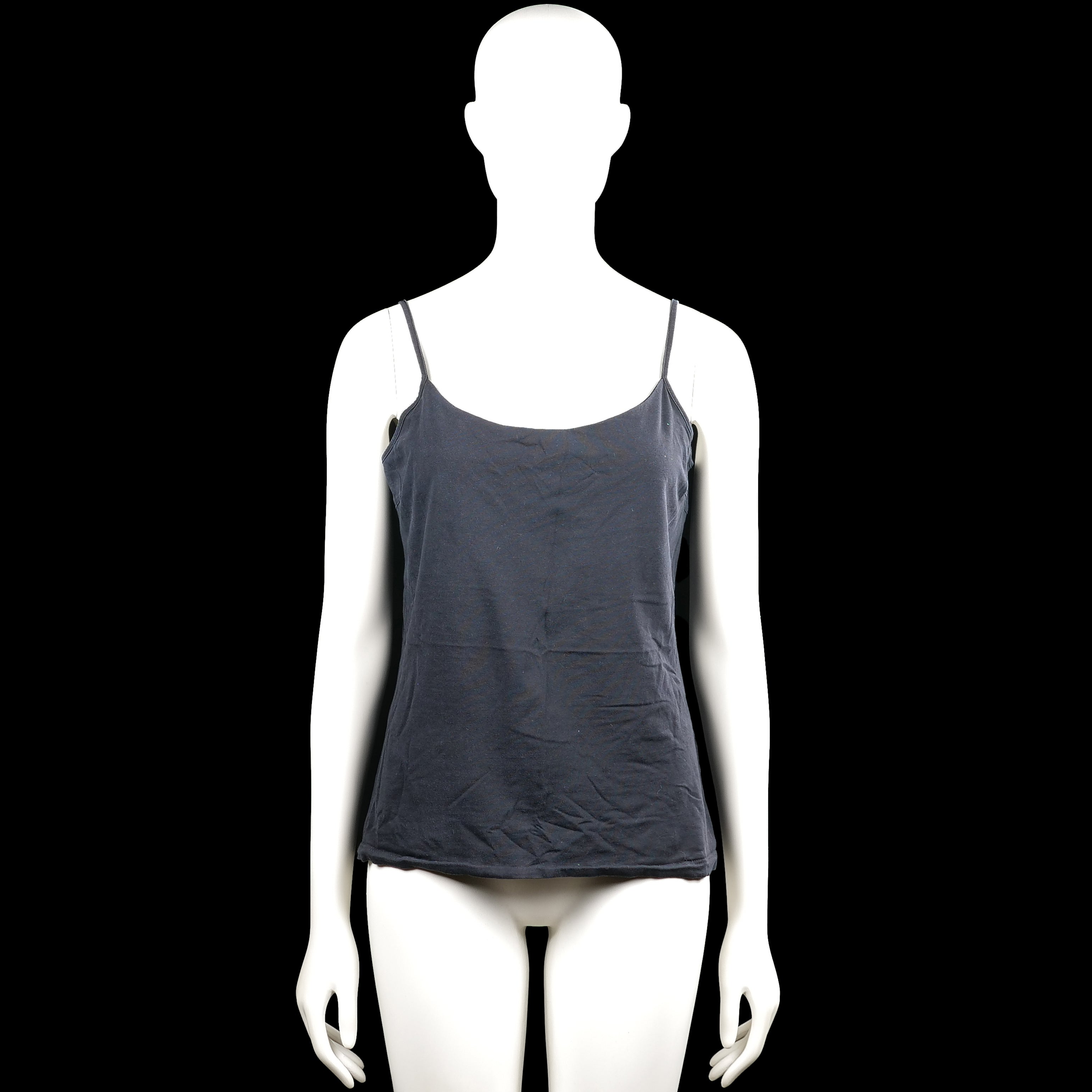 Basic You - Tank top - Charcoal - Size L - Charcoal solid camisole with thin shoulder straps and a scoop neckline. Straight hem with no visible closures.