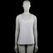 John cabot - Tank top - White - Size XL - White solid sleeveless top with a scoop neckline and lace trim along the neckline and armholes. Straight hem with no visible closures.