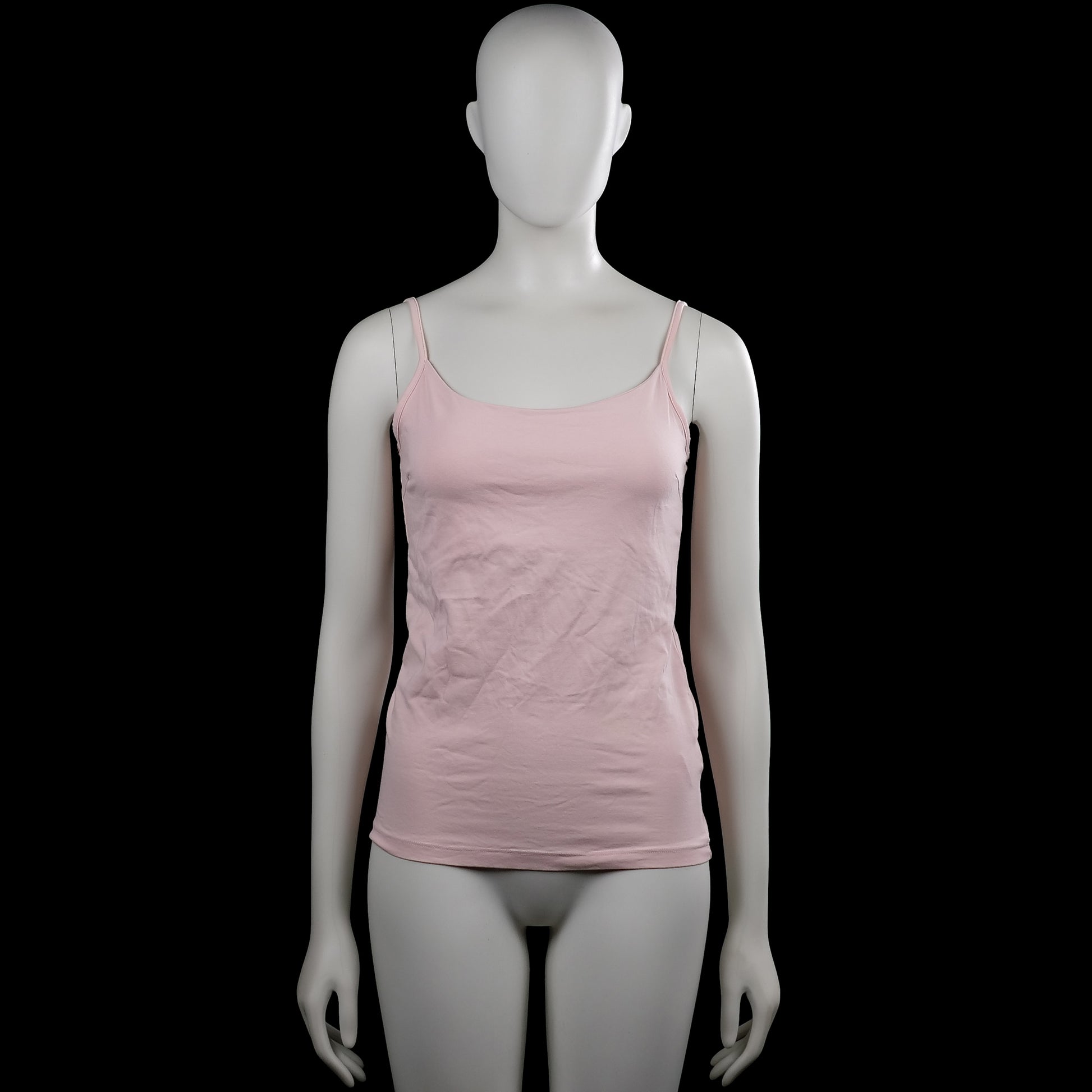 Basic You - Tank top - Light Pink - Size M - Light pink solid camisole top with thin shoulder straps and a scoop neckline. Straight hem with no visible closures or pockets.