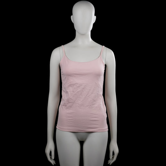 Basic You - Tank top - Light Pink - Size M - Light pink solid camisole top with thin shoulder straps and a scoop neckline. Straight hem with no visible closures or pockets.