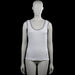 Nw - Tank top - White & Gray - Size M - White solid sleeveless tank top with a scoop neckline and gray trim around the neck and armholes. Straight hem with no visible closures.