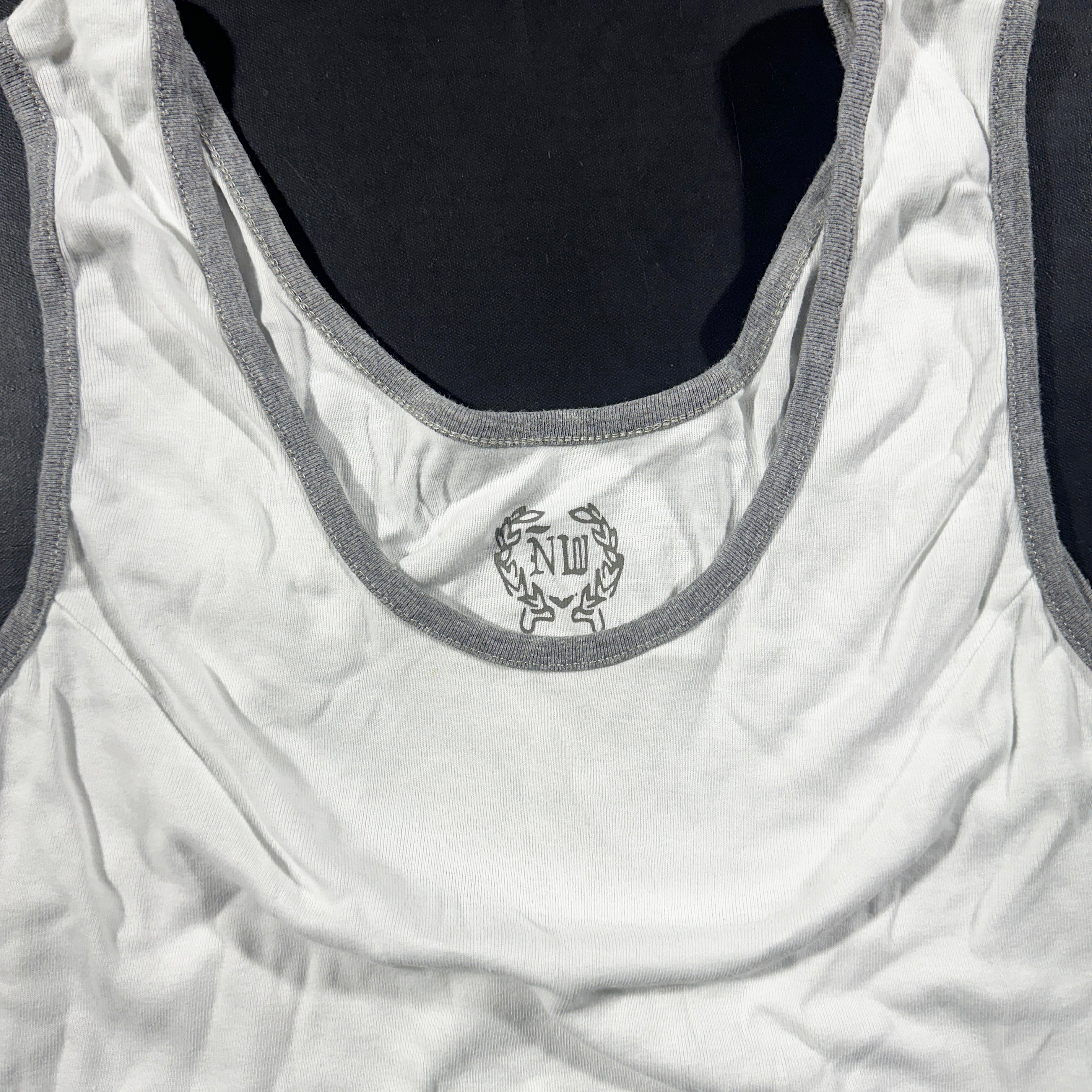 Tank top - White & Gray - Size M
