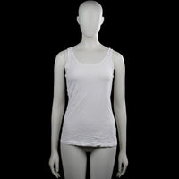 Kappahl - Tank top - White - Size S - White solid sleeveless top with a scoop neckline and wide shoulder straps. Straight hem with no visible closures.