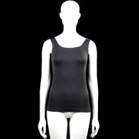 Crossbow - Tank top - Charcoal - Size ONE SIZE - Charcoal solid sleeveless tank top with a scoop neckline and wide shoulder straps. Straight hem with no visible closures.