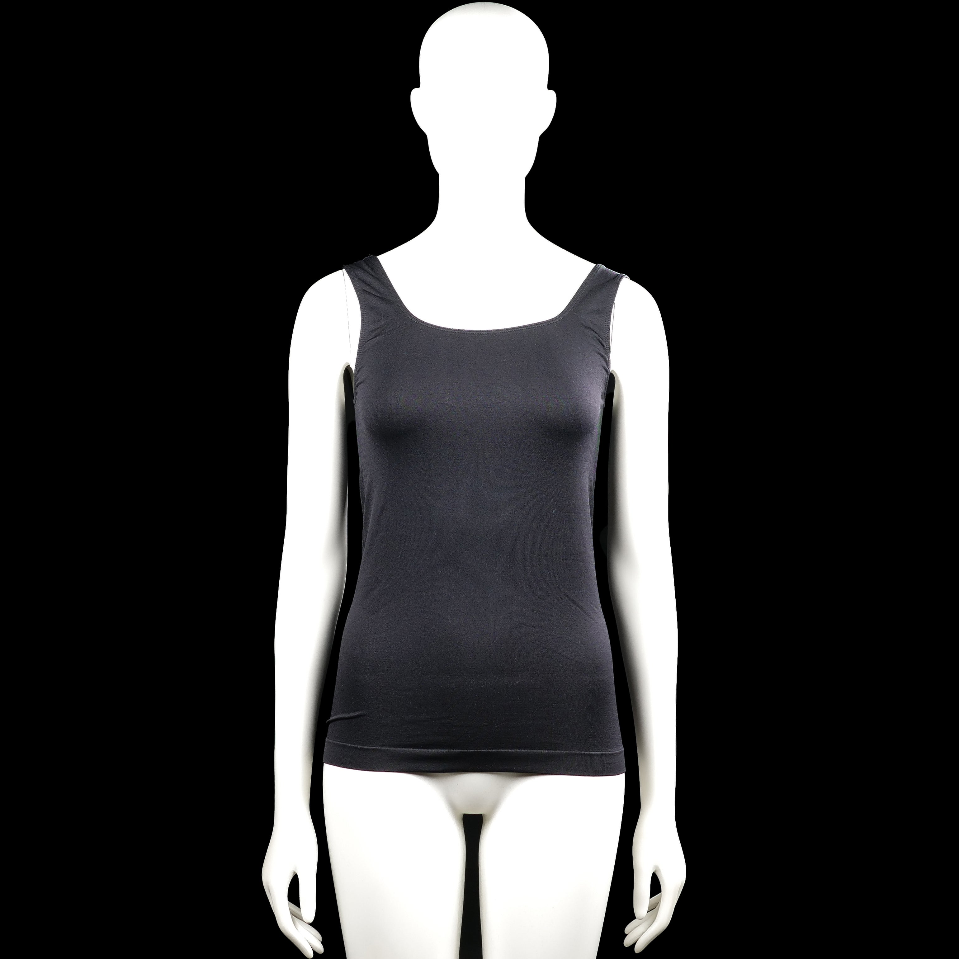 Crossbow - Tank top - Charcoal - Size ONE SIZE - Charcoal solid sleeveless tank top with a scoop neckline and wide shoulder straps. Straight hem with no visible closures.