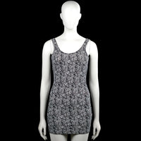 H&M - Tank top - Black & White - Size S - Black and white sleeveless dress with an all-over geometric print and a scoop neckline. Straight hem with wide shoulder straps and a low scoop back.