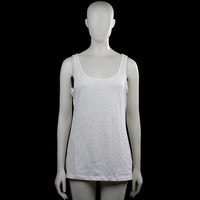 Kappahl - Tank top - White - Size L - White solid sleeveless top with a scoop neckline and wide shoulder straps. Straight hem with no visible closures or pockets.