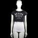 H&m sport - T-shirt - Black - Size 158, 164 - Black short-sleeve top with a round neck and straight hem. Features a large white 