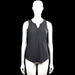 Shein - Tank top - Charcoal - Size S - Charcoal sleeveless top with a round neckline and a short button placket at the front. Features a curved hem and an allover eyelet texture.