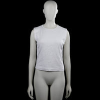 Bikbok - Tank top - White - Size XL - White solid sleeveless top with a round neckline and straight hem. No visible closures or pockets.