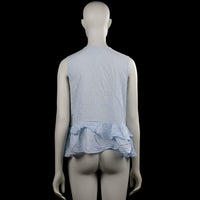 Blouse - Light Blue & White - Size S