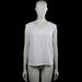 Shein - Tank top - White - Size M - White solid sleeveless top with a V-neckline and wide arm openings. Straight hem with plain edge trim at the neckline and armholes.