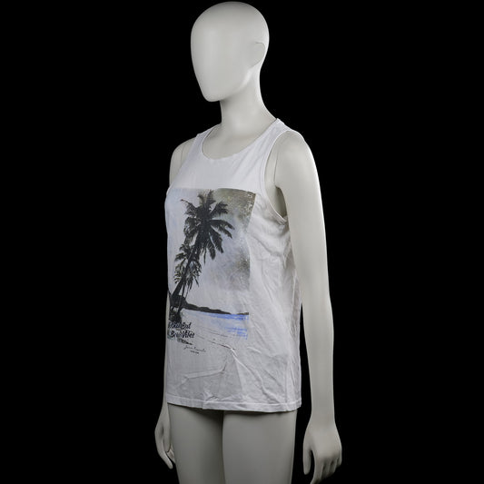 Tank top - White & Black - Size S