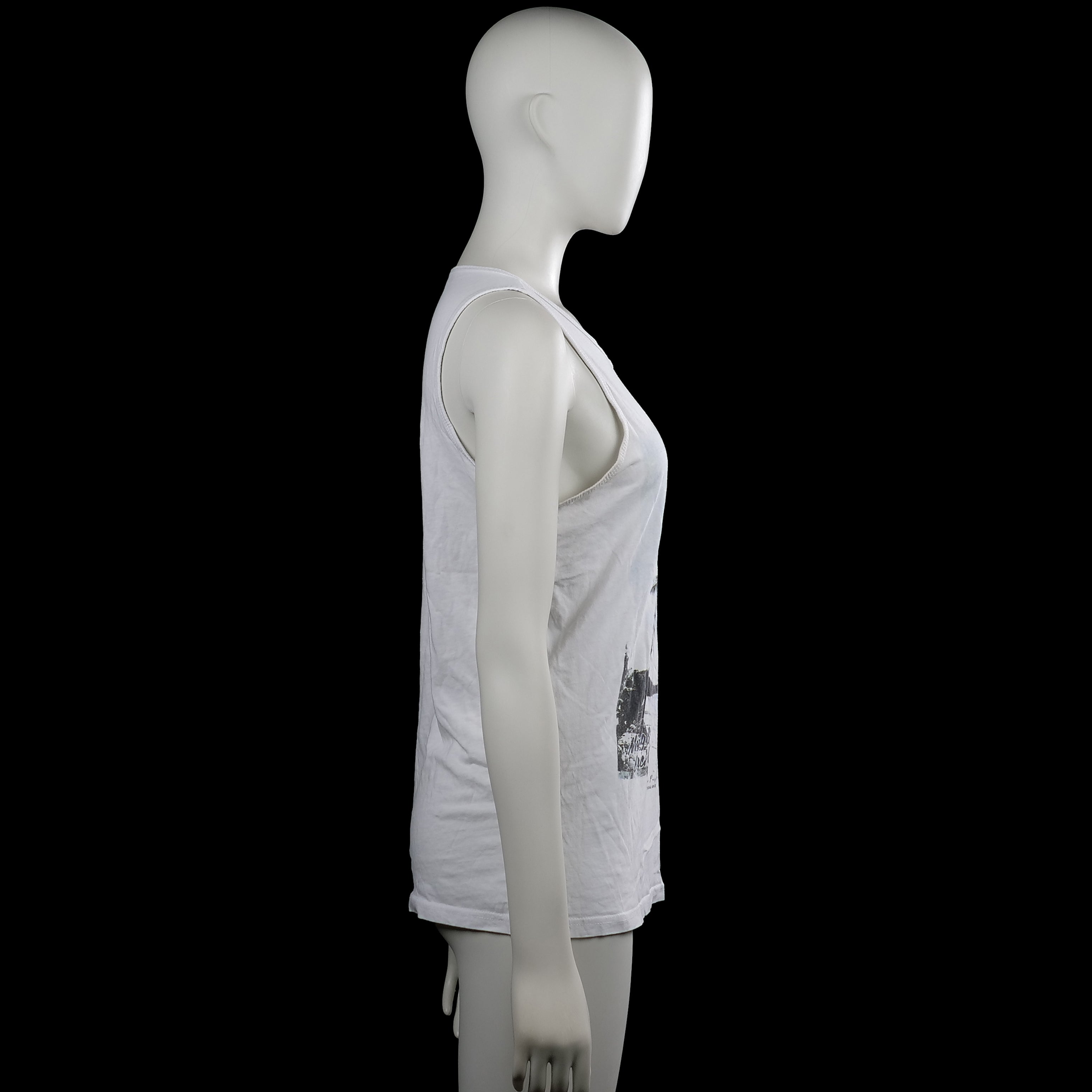 Tank top - White & Black - Size S