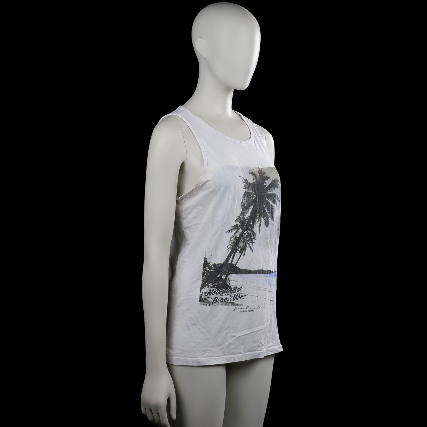 Tank top - White & Black - Size S