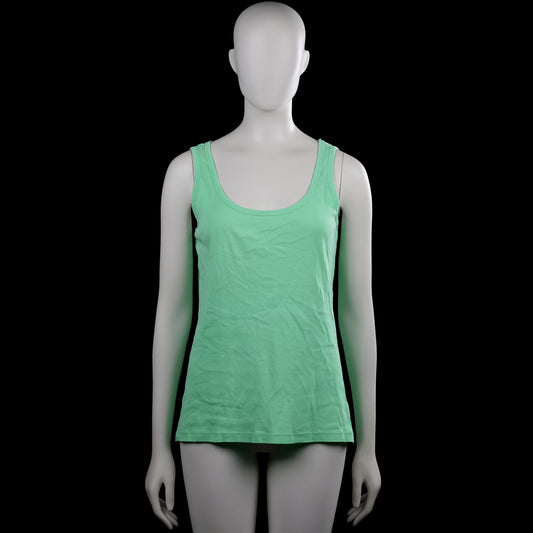 Å - Tank top - Mint - Size M - Mint solid sleeveless tank top with a scoop neckline and wide shoulder straps. Straight hem with plain edge finishing.