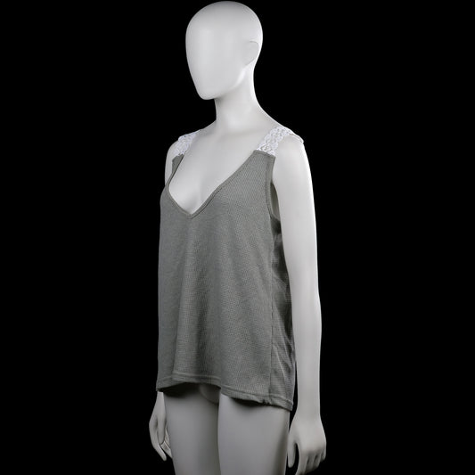 Tank top - Gray & White - Size L