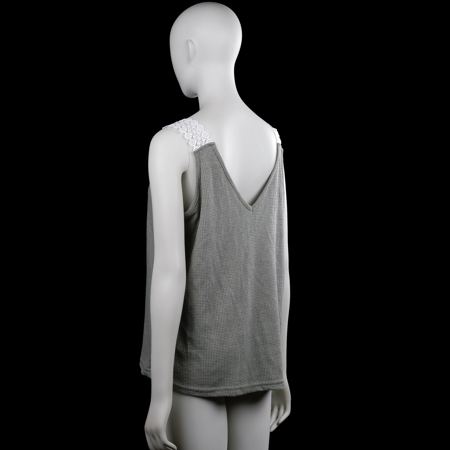 Tank top - Gray & White - Size L