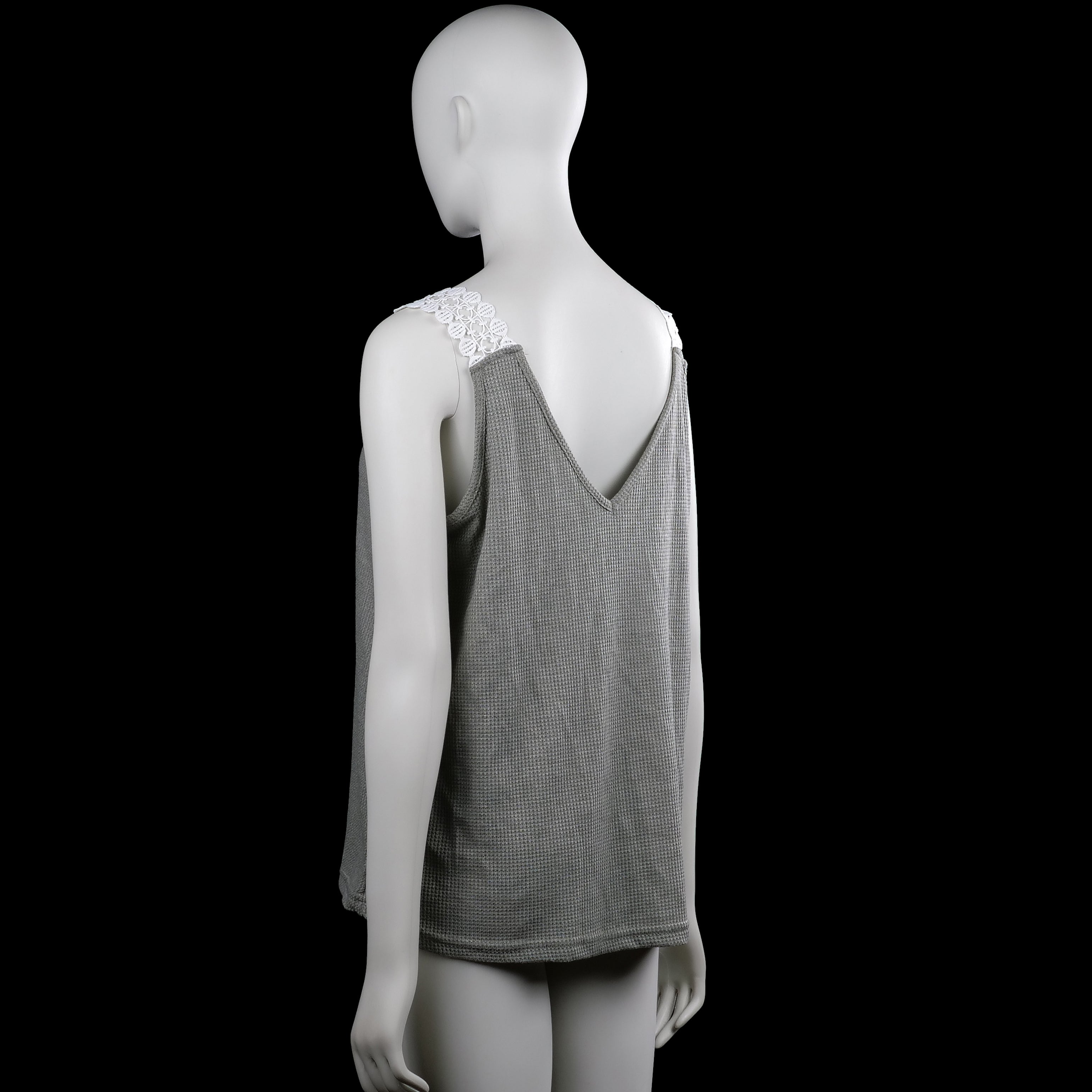Tank top - Gray & White - Size L
