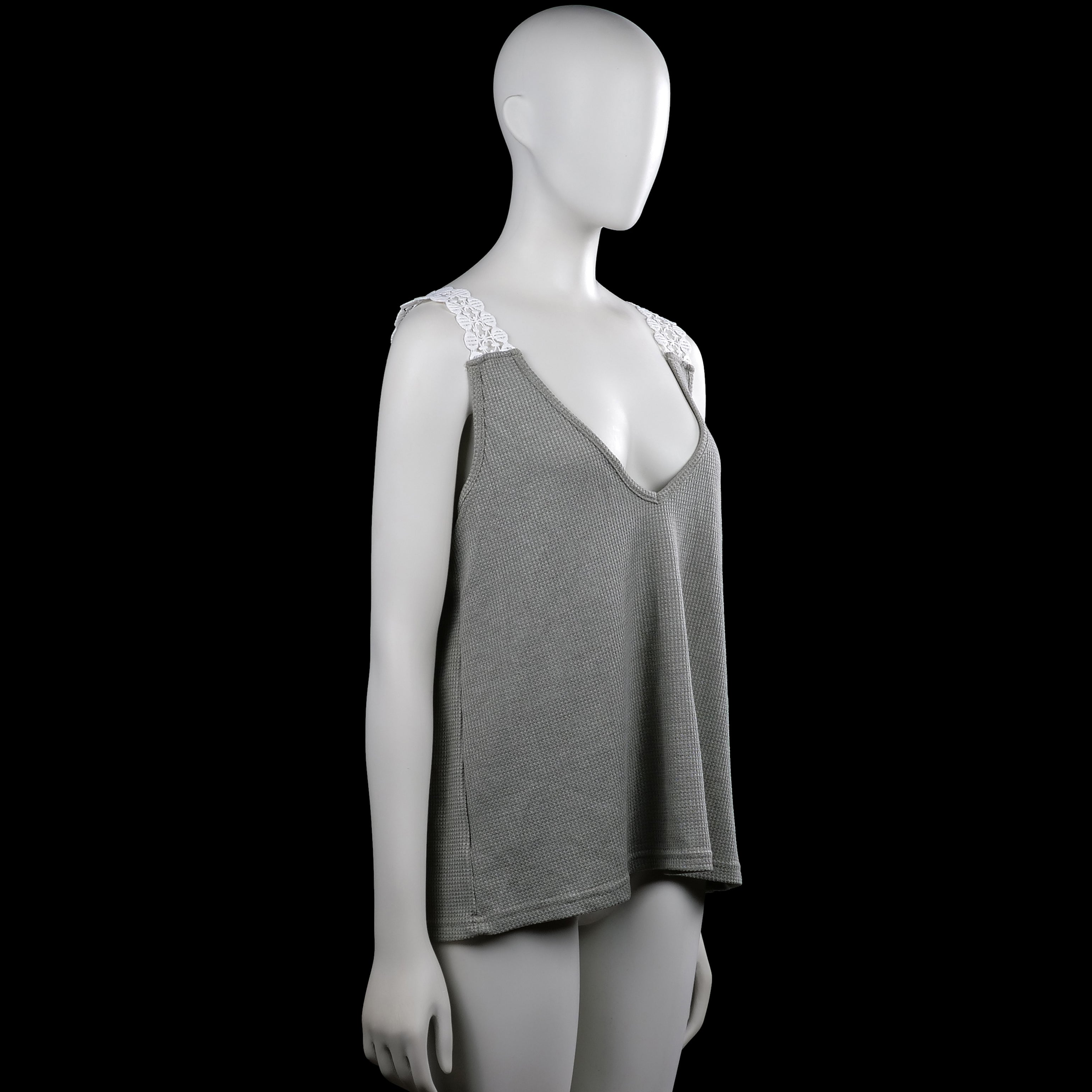 Tank top - Gray & White - Size L