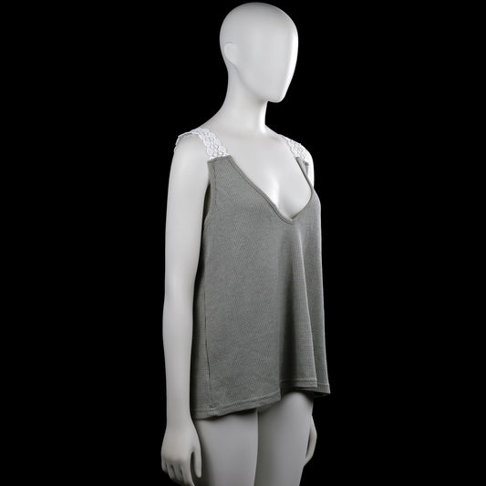 Tank top - Gray & White - Size L
