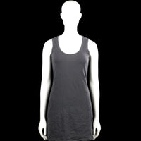 Yest - Tank top - Charcoal - Size M - Charcoal solid sleeveless top with a scoop neckline and wide shoulder straps. Straight hem with plain armhole and neckline edging.