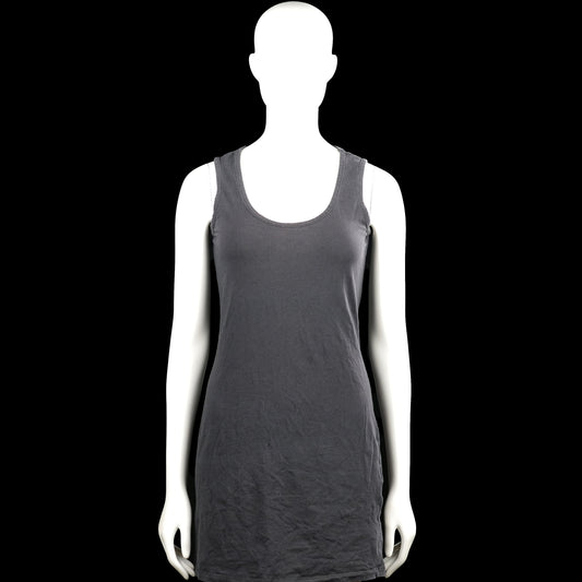 Yest - Tank top - Charcoal - Size M - Charcoal solid sleeveless top with a scoop neckline and wide shoulder straps. Straight hem with plain armhole and neckline edging.