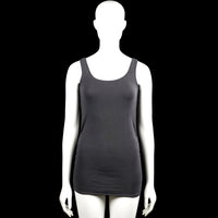 H&M - Tank top - Charcoal - Size S - Charcoal solid sleeveless top with a scoop neckline and wide shoulder straps. Straight hem with no visible closures or pockets.