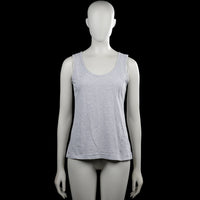Fruit Of The Loom - Tank top - Light Gray - Size M - Light gray solid sleeveless tank top with a scoop neckline. Straight hem with plain armhole and neckline trim.