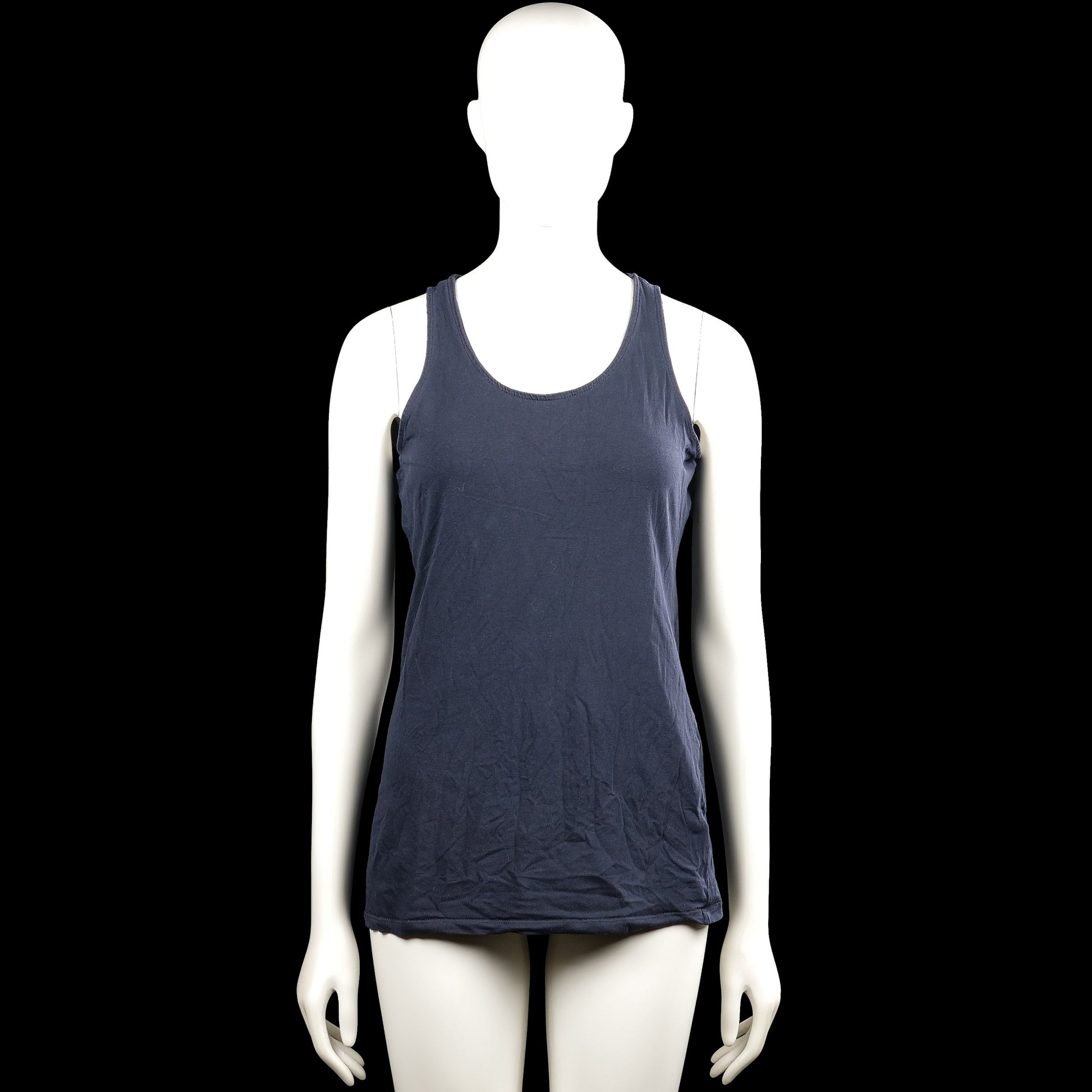 H&m basic - Tank top - Navy - Size M - Navy solid sleeveless top with a scoop neckline and wide shoulder straps. Straight hem with no visible closures or pockets.