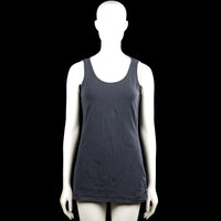 Mywear Basic - Tank top - Charcoal - Size M - Charcoal solid sleeveless top with a scoop neckline. Straight hem with plain arm openings.