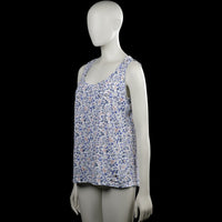 Tank top - White & Royal Blue - Size M