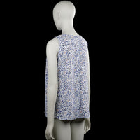 Tank top - White & Royal Blue - Size M