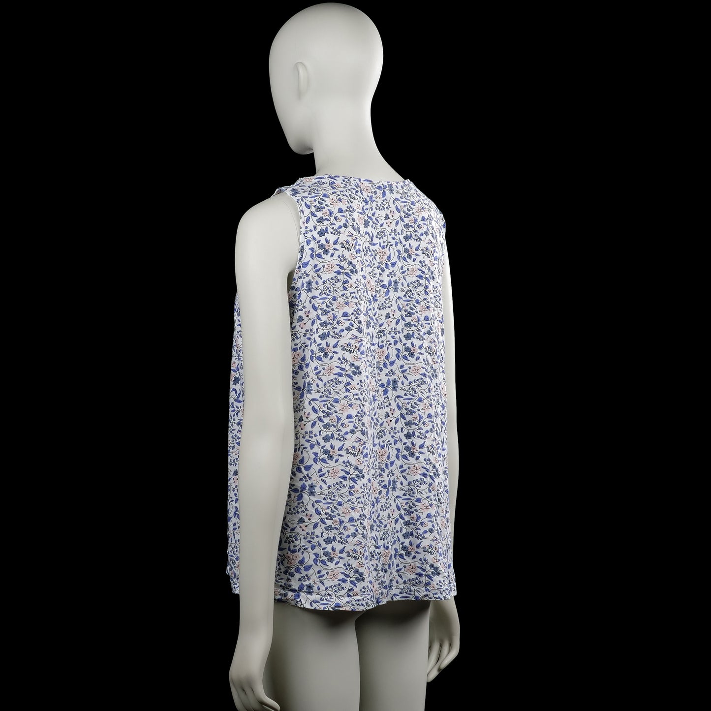 Tank top - White & Royal Blue - Size M