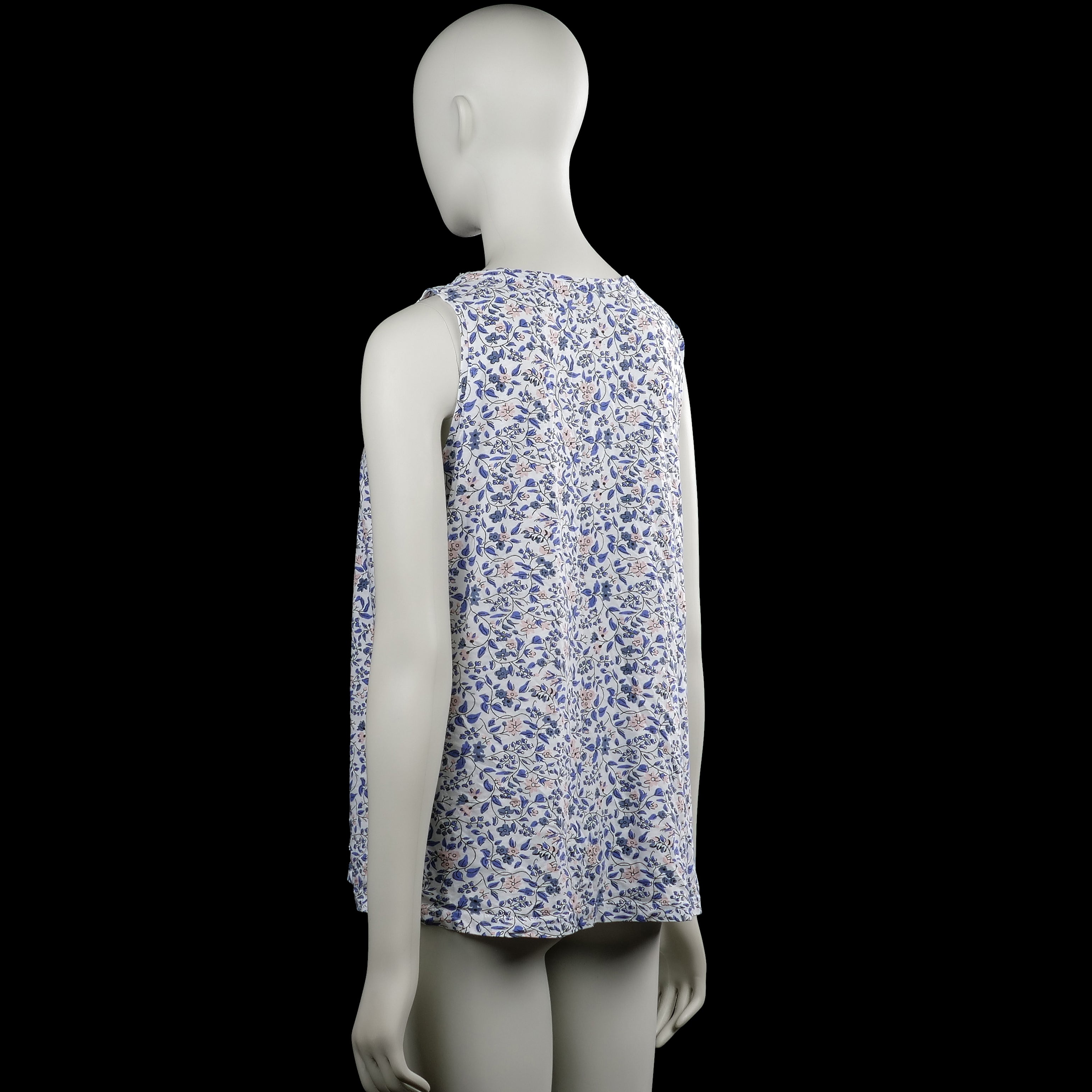 Tank top - White & Royal Blue - Size M