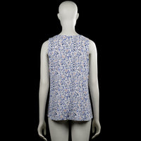 Tank top - White & Royal Blue - Size M