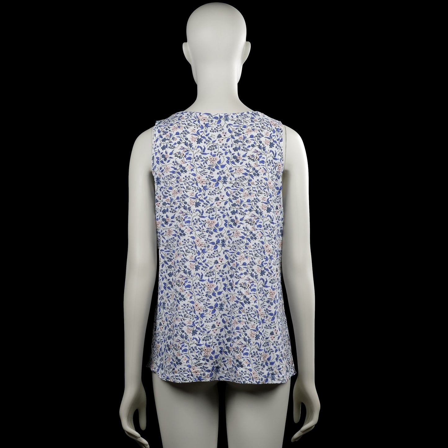 Tank top - White & Royal Blue - Size M