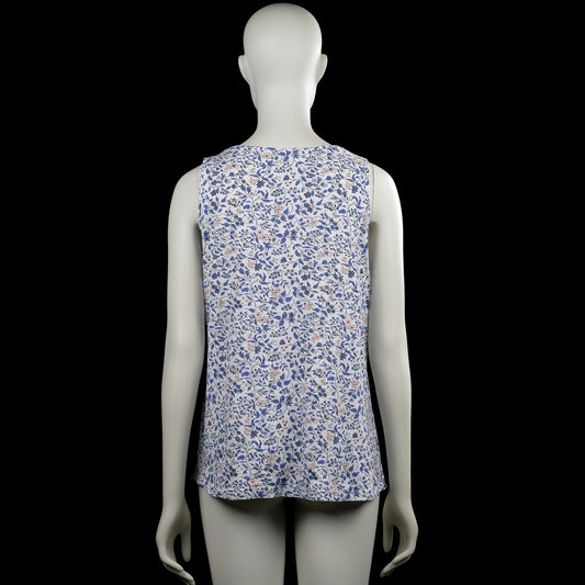 Tank top - White & Royal Blue - Size M