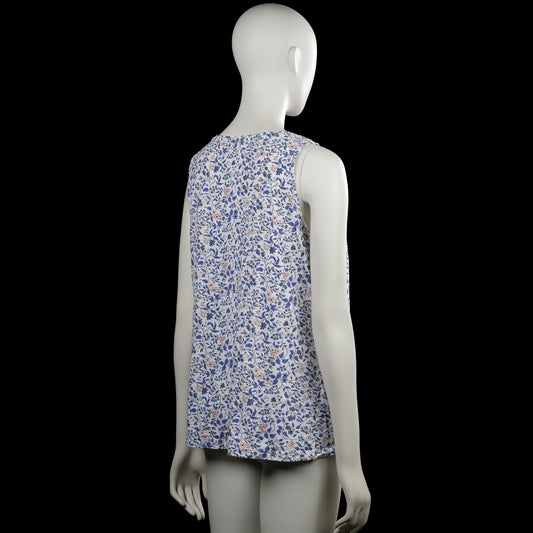 Tank top - White & Royal Blue - Size M