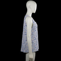 Tank top - White & Royal Blue - Size M