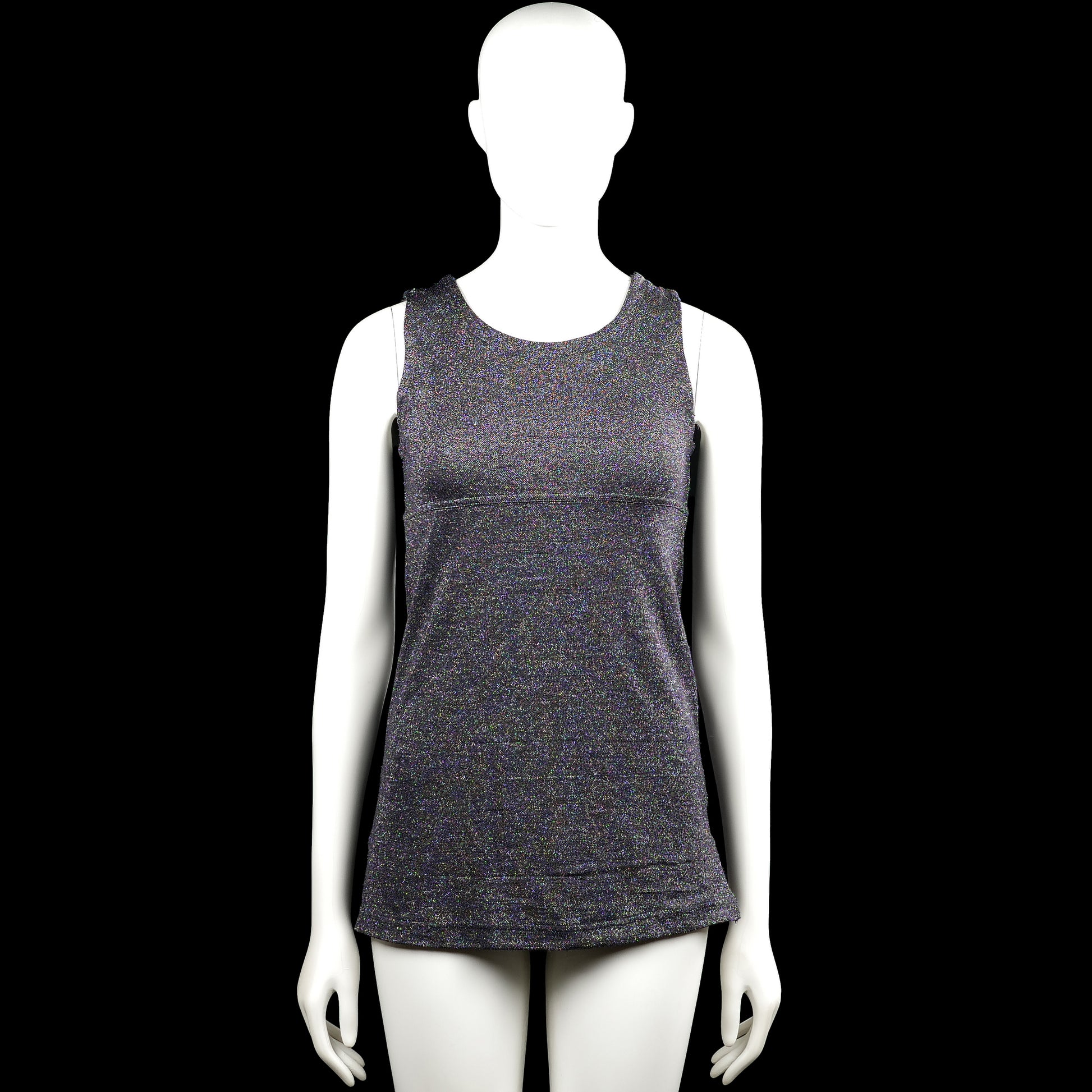 Commotion - Tank top - Charcoal - Size 152 - Charcoal sleeveless dress with a round neckline and straight hem. Features a small keyhole opening at the back neckline with a visible closure.