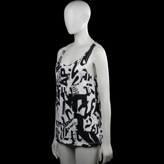 Tank top - White & Black - Size M