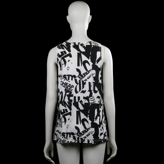 Tank top - White & Black - Size M