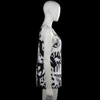 Tank top - White & Black - Size M